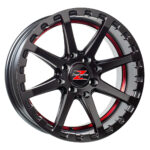 Barzetta ATV Satin Black With Red Stripe 7x16 jako: 4x115 et: 10