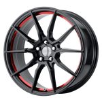 Statusfälgar PR193 Gloss Black Red Machined 10x20 jako:5x114,3 et:40