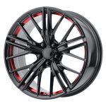 Statusfälgar PR194 Gloss Black Red Machined 9x20 jako:5x120 et:30