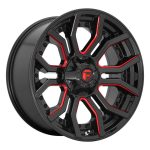 Statusfälgar FC712 GLOSS BLACK RED TINTED CLEAR 10x20 jako:5x127/139,7 et:-18