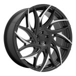 Statusfälgar DC259 Gloss Black With Machined Spokes 10x24 jako:6x135 et:30