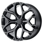 Statusfälgar PR176 Gloss Black Milled 10x24 jako:6x139,7 et:24