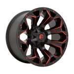Statusfälgar D787 ASSAULT MATTE BLACK RED MILLED 8.5x17 jako:5x114,3/127 et:14