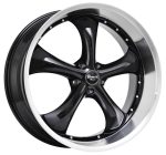 Statusfälgar B818 Glossblack machined lip 7x17 jako:5x114,3 et:0