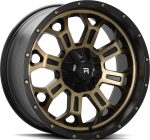 Rautamo Netto R-SERIES R12 Polished Bronze & Black 9.5x20 jako:6x139,7 et:15