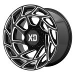 Statusfälgar XD860 ONSLAUGHT GLOSS BLACK MILLED 12x22 jako:5x127 et:-44