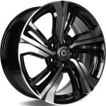 Statusfälgar Monk Black Front Polished 7x17 jako:5x114,3 et:45