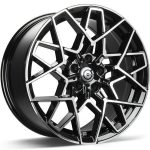 Statusfälgar Shield Black Front Polished 8x18 jako:5x112 et:30