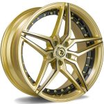 Statusfälgar SV-AR Gold Black lip milled black 9.5x19 jako:5x112 et:38