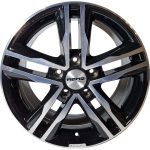 Nano Nano BK424 Glossy Black Polished ERÄ 7.5x17 jako:5x120 et:50