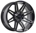 Statusfälgar D88 Glossblack 9.5x22 jako:5x127/139,7 et:15