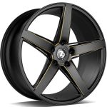 Statusfälgar SV-N black matt milled gold 9.5x19 jako:5x112 et:38