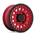 Statusfälgar PARKER UTV CANDY RED W/ BLACK LIP 7x14 jako:4x137 et:51