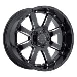 Statusfälgar SIERRA GLOSS BLACK W/ MILLED SPOKES 9x17 jako:5x127 et:-12