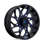 Statusfälgar D778 RUNNER UTV GLOSS BLACK MILLED CANDY BLUE 7x20 jako:4x156 et:13