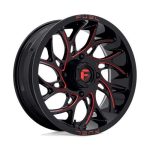 Statusfälgar D779 RUNNER UTV GLOSS BLACK MILLED CANDY RED 7x20 jako:4x156 et:13