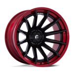Statusfälgar FC403 BURN MATTE BLACK W/ CANDY RED LIP 12x24 jako:6x135 et:-44