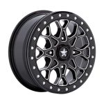 Statusfälgar M48 PORTAL BEADLOCK GLOSS BLACK MILLED W/ GB RING 6x15 jako:4x137 et:38