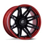 Statusfälgar FC401 BRAWL MATTE BLACK W/ CANDY RED LIP 12x22 jako:8x180 et:-44