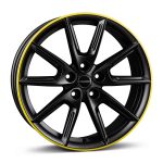 BORBET LX18 black matt rim yellow 8x18 jako:5x112 et:40