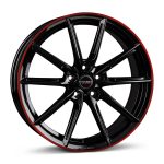 BORBET LX18 Black Glossy rim red 8x18 jako:5x114,3 et:48