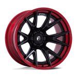 Statusfälgar FC402 CATALYST MATTE BLACK W/ CANDY RED LIP 12x22 jako:8x165,1 et:-44