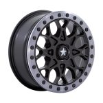 Statusfälgar M48 PORTAL BEADLOCK SATIN BLACK W/ GRAY TINT RING 6x15 jako:4x110 et:38