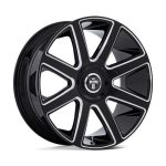 Statusfälgar DC273 PULL GLOSS BLACK MILLED 10x24 jako:6x135/139,7 et:30