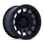 Statusfälgar FC884 FORTRESS MATTE BLACK W/ GLOSS BLACK LIP 9x18 jako:5x127 et:1