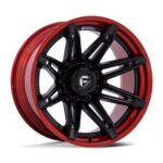 Statusfälgar FC401 BRAWL MATTE BLACK W/ CANDY RED LIP 10x20 jako:6x135 et:-18