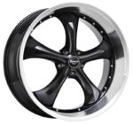 Statusfälgar B818 Glossblack machined lip 8.5x22 jako: 5x115 et: 15