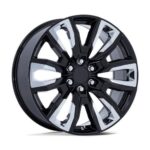 Statusfälgar PR225 GLOSS BLACK W/ CHROME ACCENTS 9x22 jako: 6x139,7 et: 28