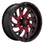 Statusfälgar FV642 GLOSS BLACK RED TINTED CLEAR 7x20 jako: 4x137 et: 13