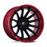 Statusfälgar FC403 BURN MATTE BLACK W/ CANDY RED LIP 12x22 jako: 6x139,7 et: -44