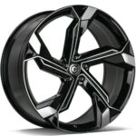 Statusfälgar SUPERSTAR Black Front Polished 10x22 jako: 5x112 et: 20