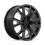 Statusfälgar PR199 GLOSS BLACK MILLED 9x22 jako: 6x139,7 et: 28