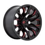 Statusfälgar D823 FLAME GLOSS BLACK MILLED W/ CANDY RED 9x20 jako: 8x180 et: 1