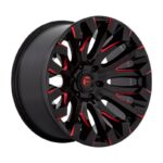Statusfälgar D829 QUAKE GLOSS BLACK MILLED RED TINT 9x18 jako: 8x165,1 et: 1