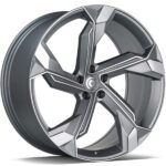 Statusfälgar Superstar Matt Anthracite Front Polished 10x22 jako: 5x112 et: 20