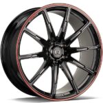 Statusfälgar MF.7 Black Glossy Red 10x23 jako: 5x130 et: 25
