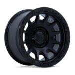 Statusfälgar FC884 FORTRESS MATTE BLACK W/ GLOSS BLACK LIP 9x17 jako: 5x127 et: -12