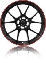 Statusfälgar PHOENIX Gloss Black Red 7x17 jako: 4x100 et: 40