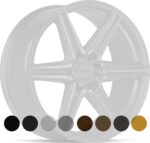 VOSSEN HF6.2 Brush Matt Black 9.5x22 jako: 6x135 et: 20