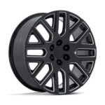 Statusfälgar PR231 GLOSS BLACK MILLED 9x22 jako: 6x139,7 et: 28