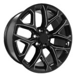 Statusfälgar PR177 GLOSS BLACK MILLED 9x22 jako: 6x139,7 et: 24