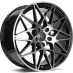 Statusfälgar Crazy Black Front Polished 8.5x19 jako: 5x120 et: 35