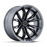 Statusfälgar FC404 MUTINY GLOSS BLACK BRUSHED DARK TINT 10x22 jako: 8x180 et: -18