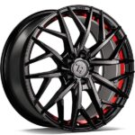 Statusfälgar SSF-1 Black Glossy Red Inner Lip 8x18 jako: 5x114,3 et: 40