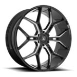 Statusfälgar ABL-38 MONARCH TRUCK GLOSS BLACK MILLED 9.5x22 jako: 6x135 et: 38