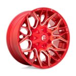 Statusfälgar D771 TWITCH CANDY RED MILLED 12x22 jako: 8x180 et: -44